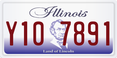 IL license plate Y107891