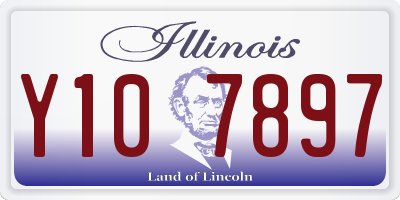 IL license plate Y107897
