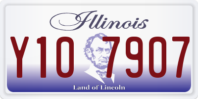 IL license plate Y107907