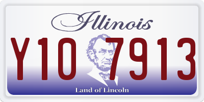 IL license plate Y107913