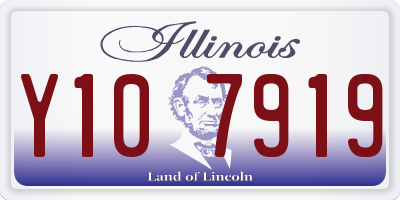 IL license plate Y107919