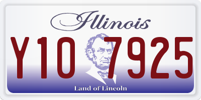 IL license plate Y107925