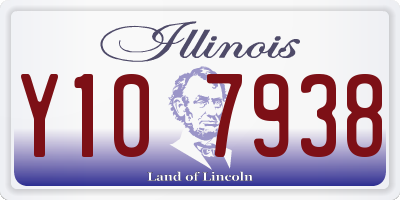 IL license plate Y107938