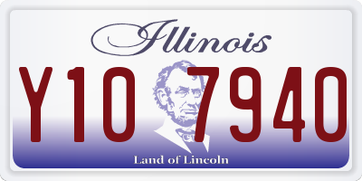 IL license plate Y107940