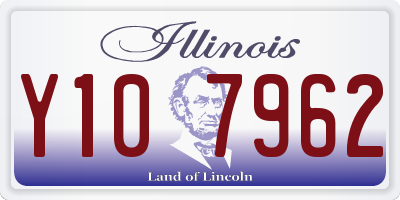 IL license plate Y107962