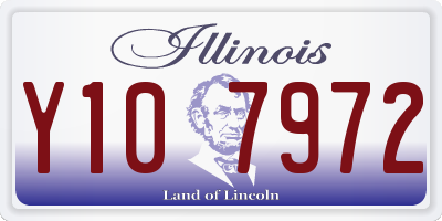 IL license plate Y107972