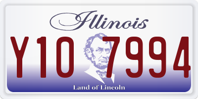 IL license plate Y107994