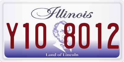 IL license plate Y108012