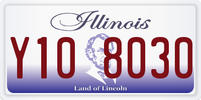 IL license plate Y108030