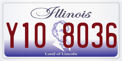 IL license plate Y108036