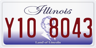 IL license plate Y108043