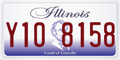 IL license plate Y108158