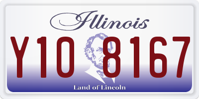 IL license plate Y108167