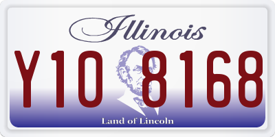 IL license plate Y108168