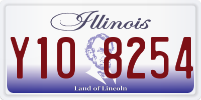 IL license plate Y108254