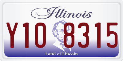 IL license plate Y108315