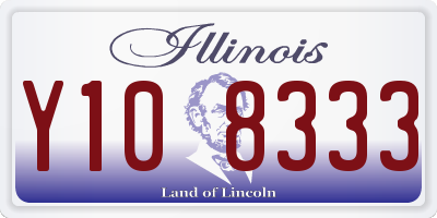 IL license plate Y108333