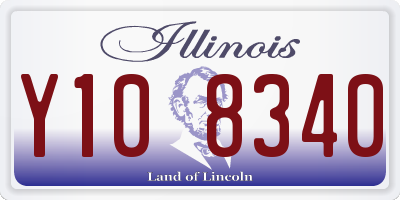 IL license plate Y108340