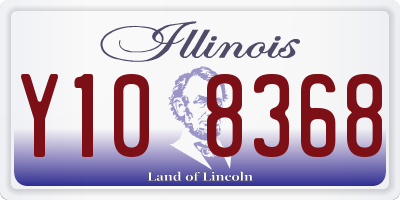 IL license plate Y108368