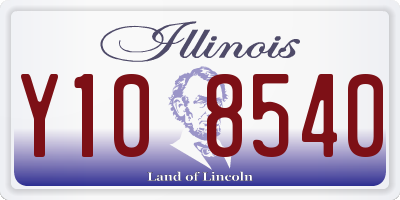 IL license plate Y108540