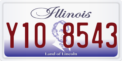 IL license plate Y108543