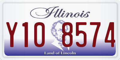 IL license plate Y108574