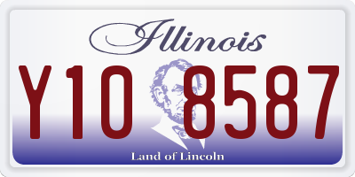 IL license plate Y108587