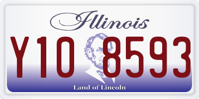 IL license plate Y108593