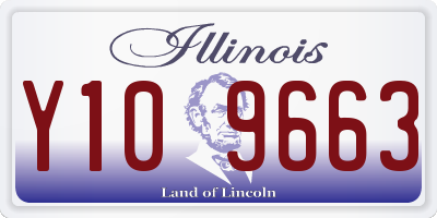 IL license plate Y109663