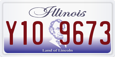 IL license plate Y109673