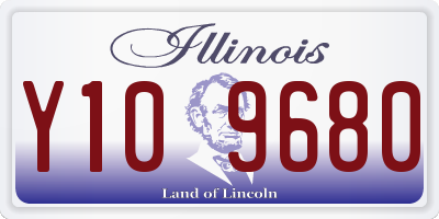 IL license plate Y109680