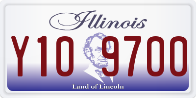 IL license plate Y109700