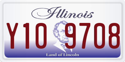 IL license plate Y109708