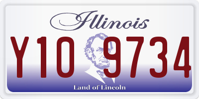 IL license plate Y109734