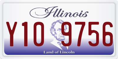 IL license plate Y109756