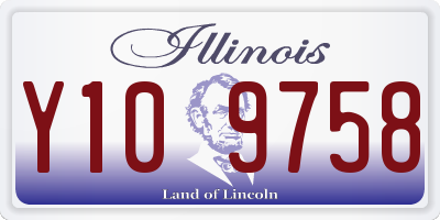 IL license plate Y109758
