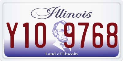 IL license plate Y109768