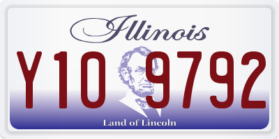 IL license plate Y109792