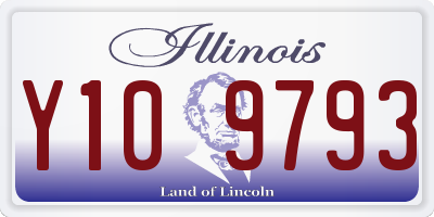IL license plate Y109793