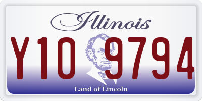 IL license plate Y109794