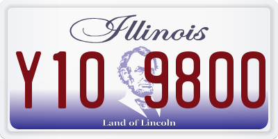 IL license plate Y109800