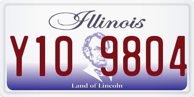 IL license plate Y109804
