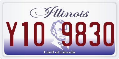 IL license plate Y109830