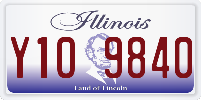 IL license plate Y109840