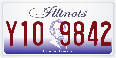 IL license plate Y109842