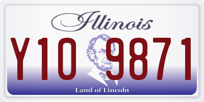 IL license plate Y109871