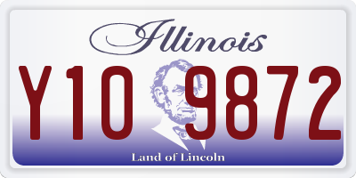 IL license plate Y109872