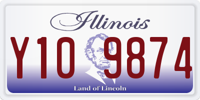IL license plate Y109874