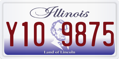 IL license plate Y109875