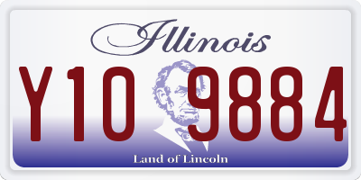 IL license plate Y109884
